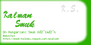 kalman smuk business card